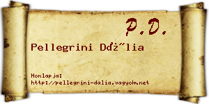 Pellegrini Dália névjegykártya